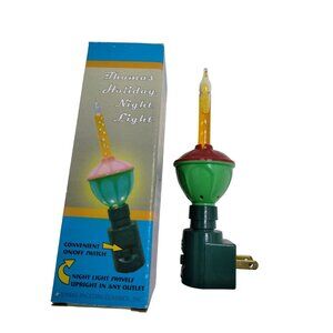 Thomas Holiday Christmas Bubble Night Light Vintage Candlestick Bubbler